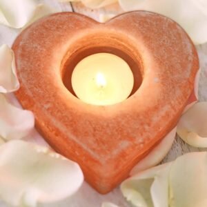 Himalayan Salt Heart Tea Light